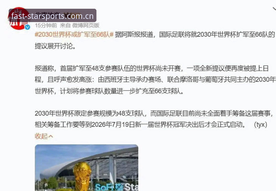3大变革与66队扩军:2030年世界杯对中国足球的5个关键影响